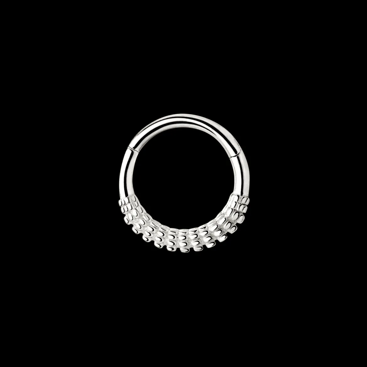 Striped Piercing Silber
