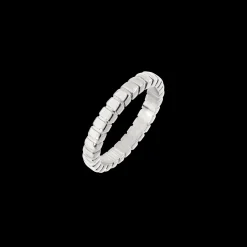Striped Ring Thin Silber