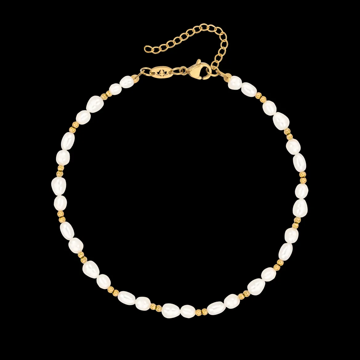Summertime Pearl Anklet Gold