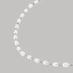 Summertime Pearl Necklace Silber