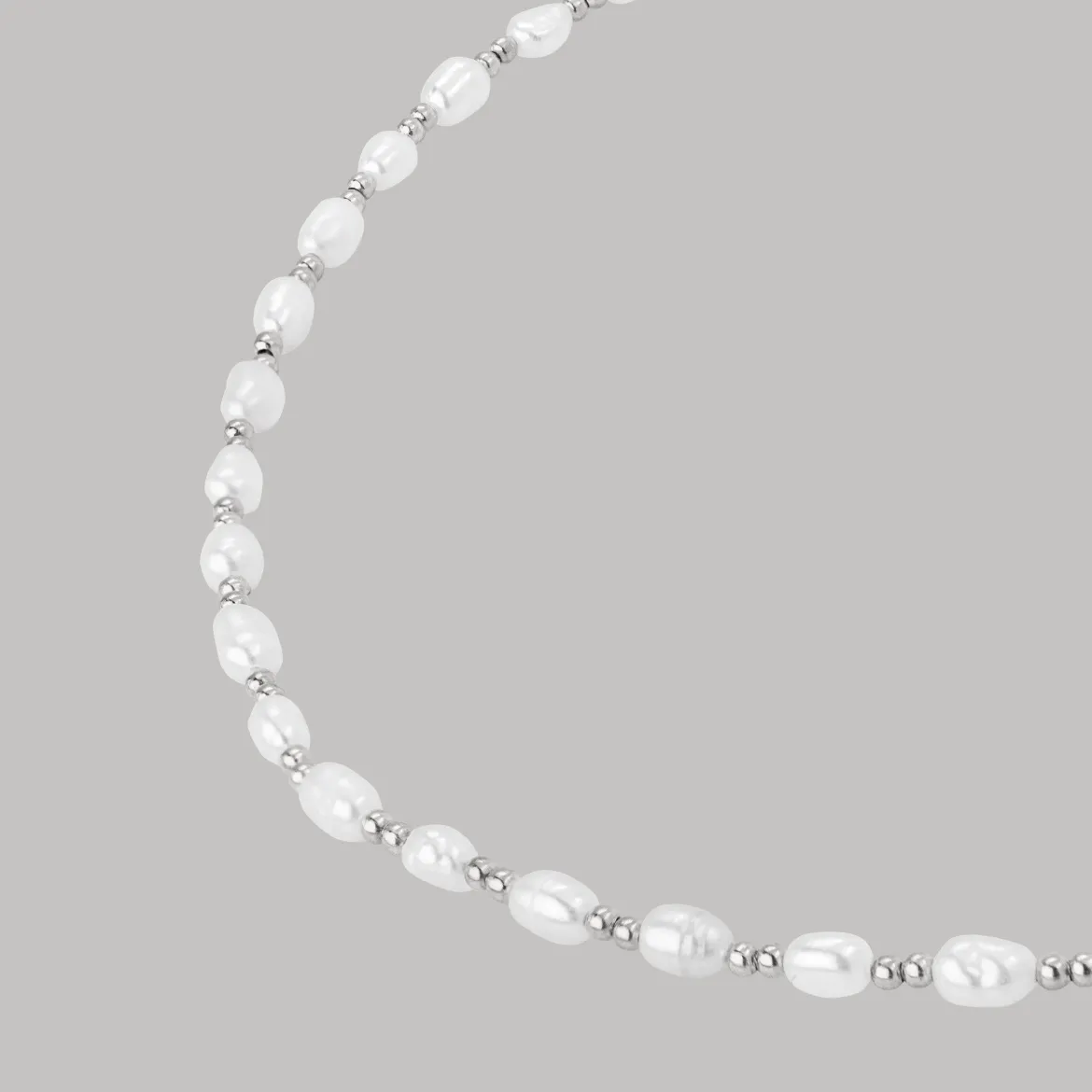 Summertime Pearl Necklace Silber