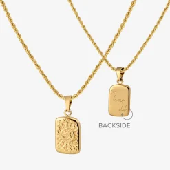 Sun Lover Pendant Necklace Gold