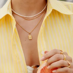 Sun Lover Pendant Necklace Gold