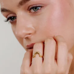Sun Ray Ring Gold