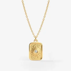 Sun Relic Necklace Gold