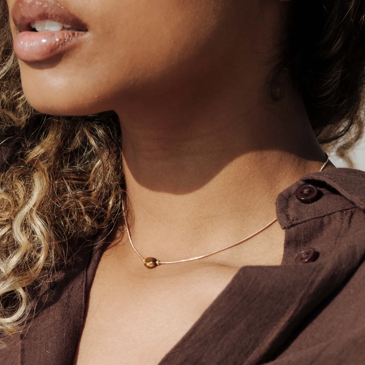 Sunflare Gem Choker Roségold