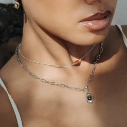 Sunflare Gem Choker Silber