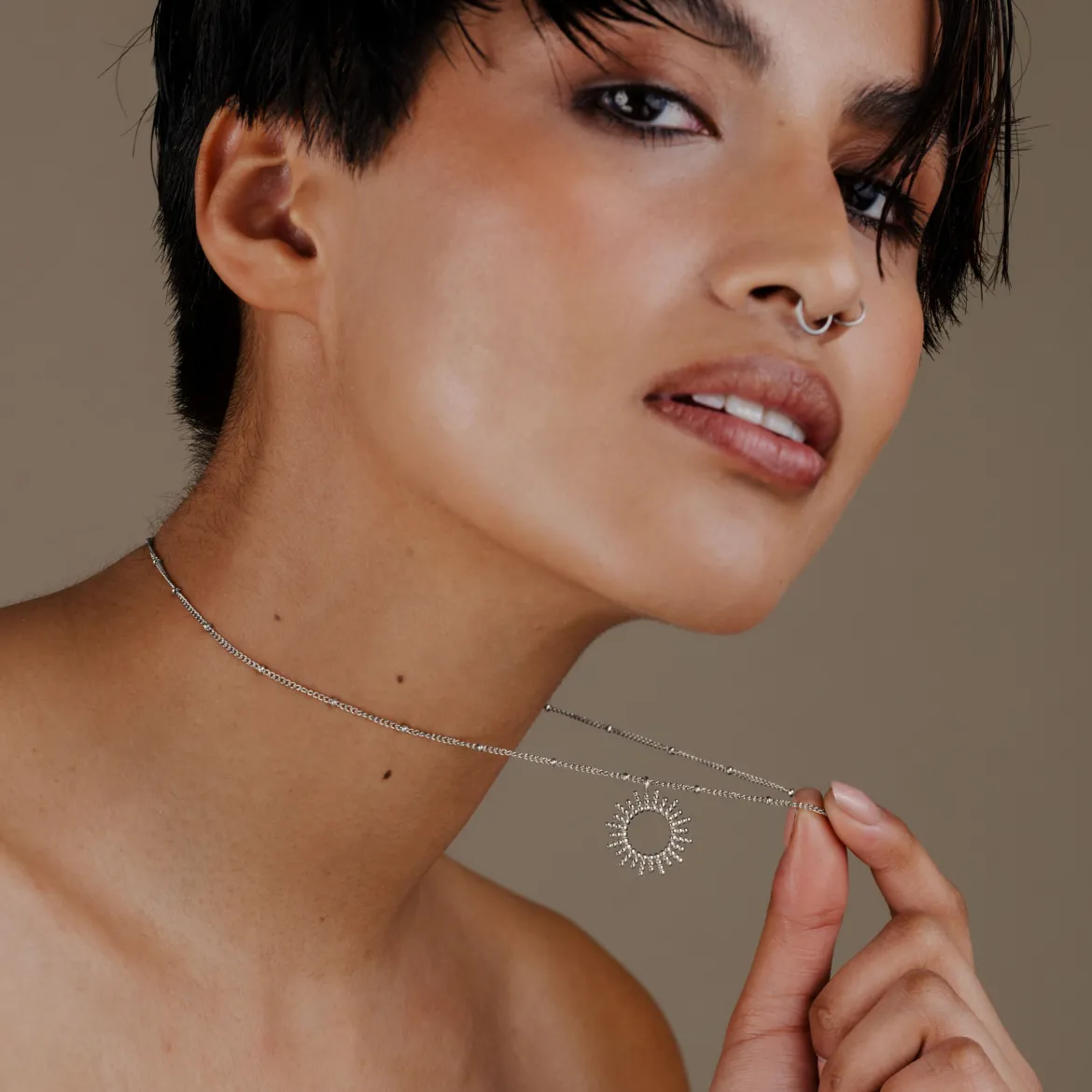 Sunny Beads Necklace Silber