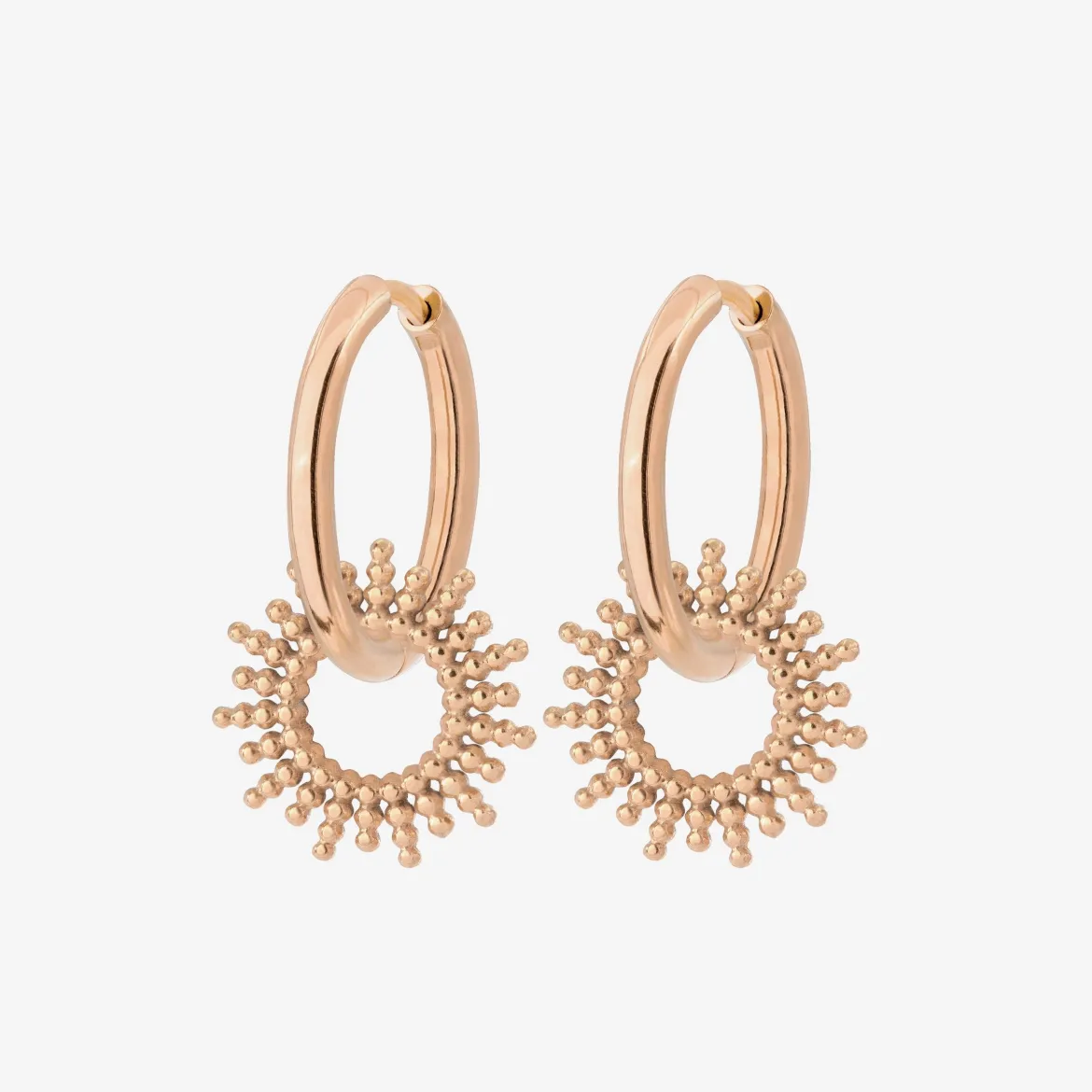 Sunny Hoop Set Medium Roségold