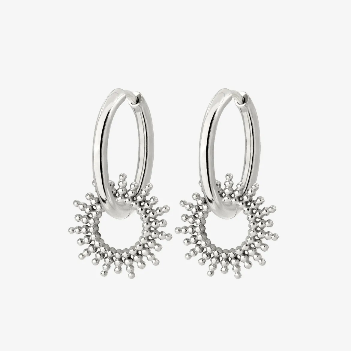 Sunny Hoop Set Medium Silber