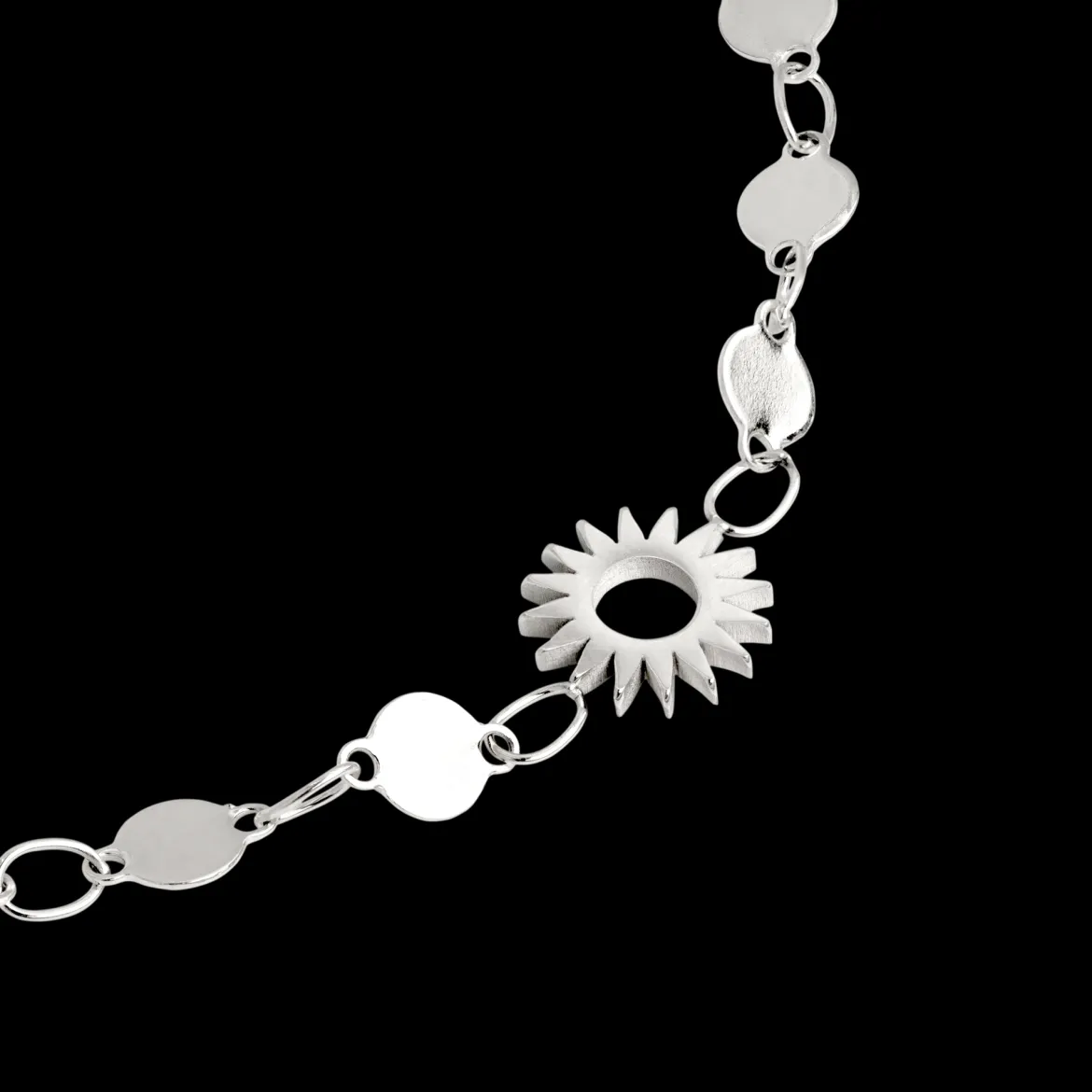 Sunny Side Up Anklet Silber