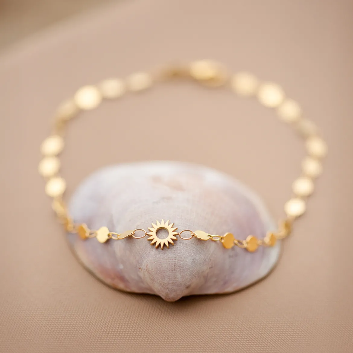 Sunny Side Up Anklet Silber