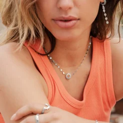 Sunny Side Up Necklace Silber