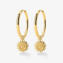 Sunny Swirl Hoop Set Large Gold