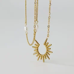 Sunshine Sister Necklace Gold