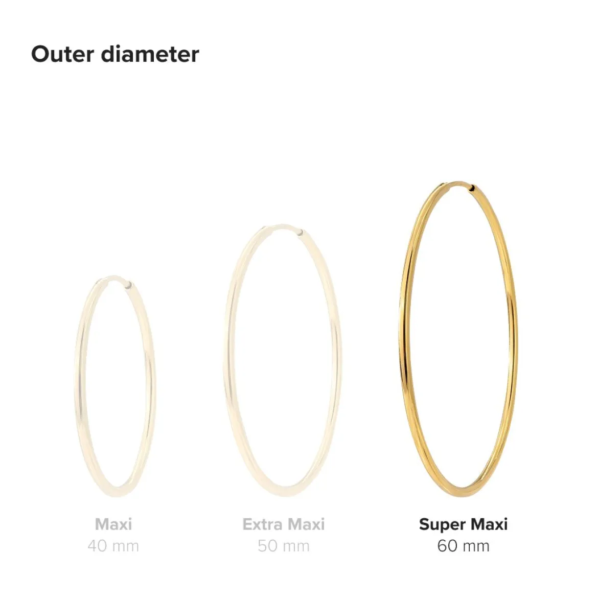 Super Maxi Hoops Roségold