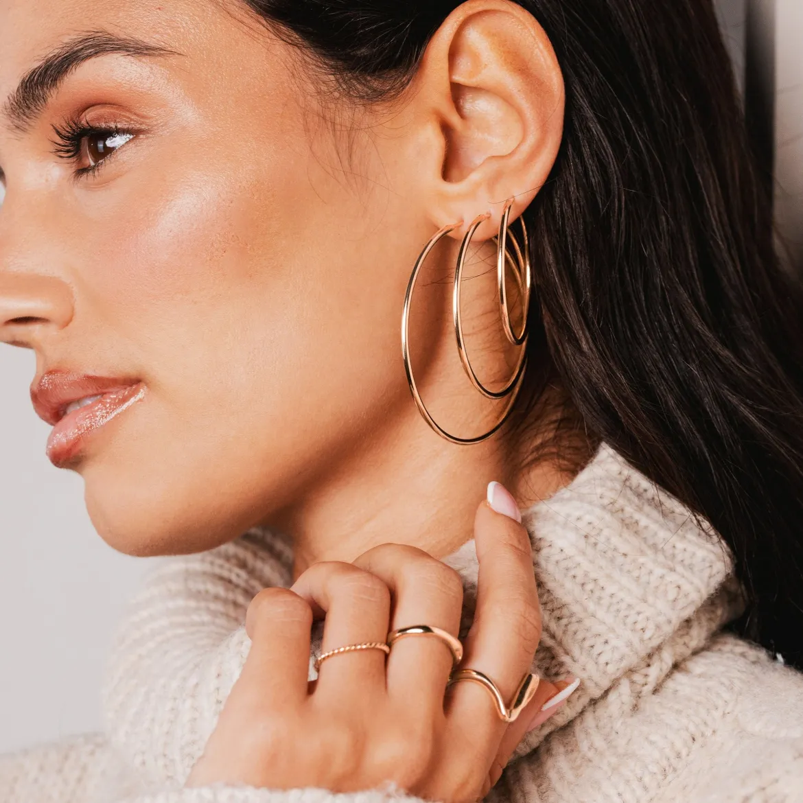 Super Maxi Hoops Roségold