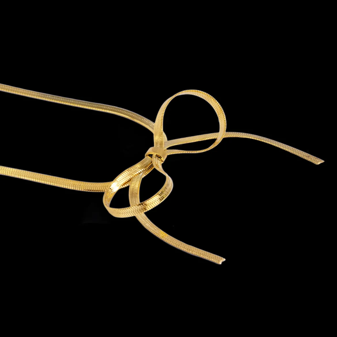 Sweet Bow Necklace Gold
