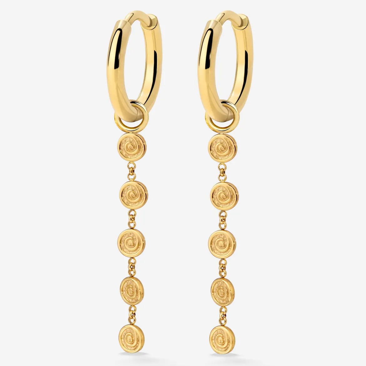 Sweet Swirl Hoop Set Small Gold