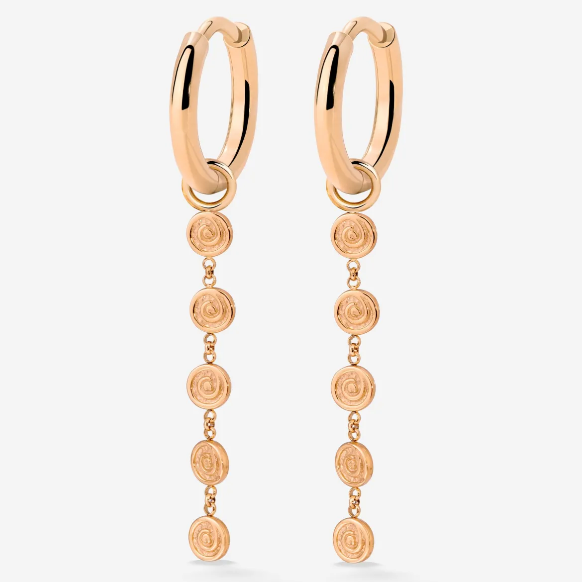 Sweet Swirl Hoop Set Small Roségold