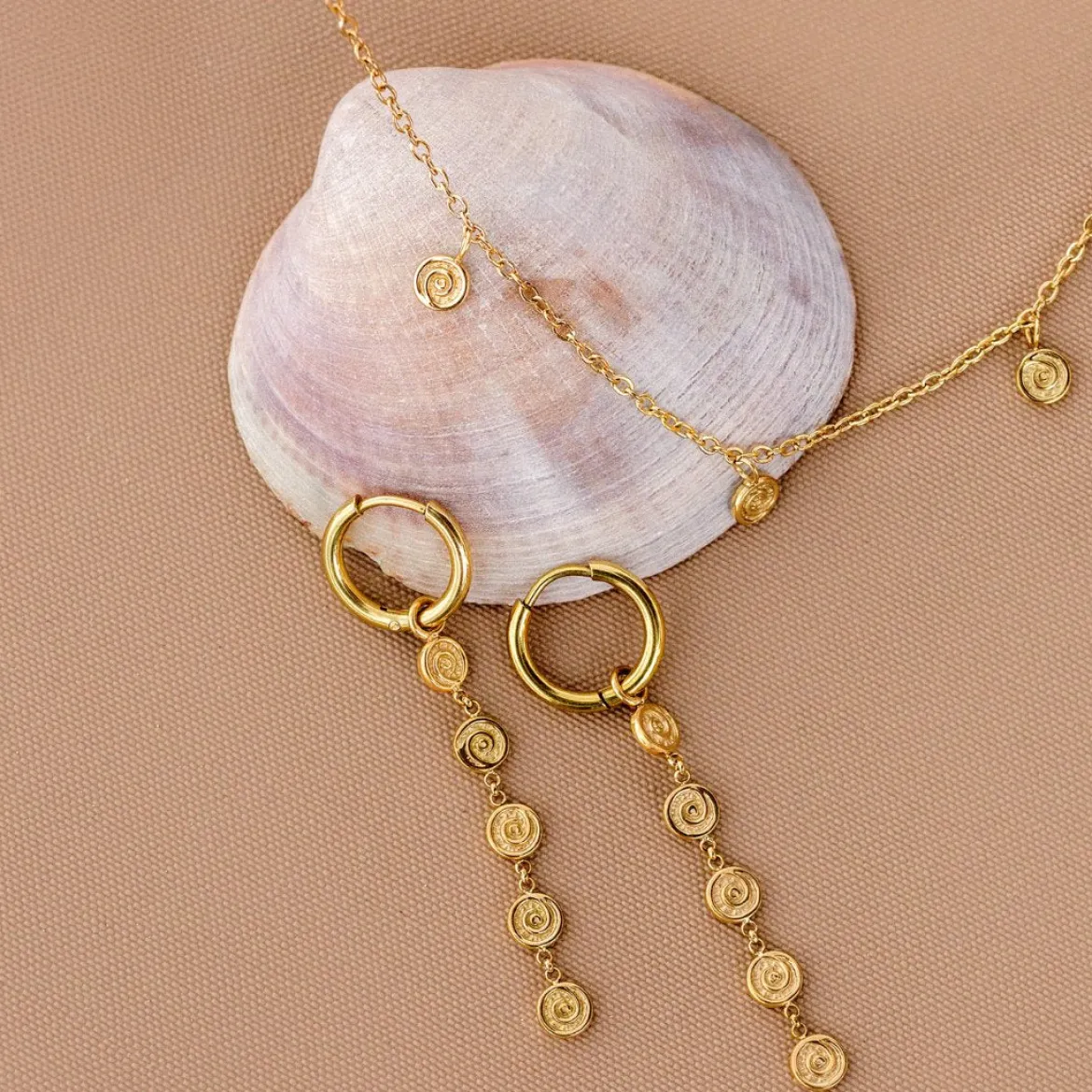 Sweet Swirl Hoop Set Small Roségold