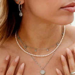 Swirl'n Choker Silber