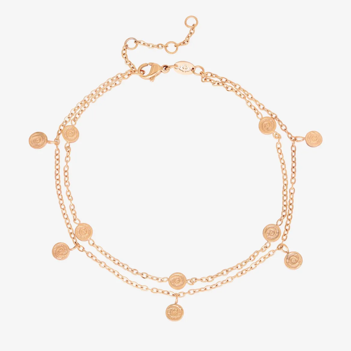 Swirl'n Double Anklet Roségold