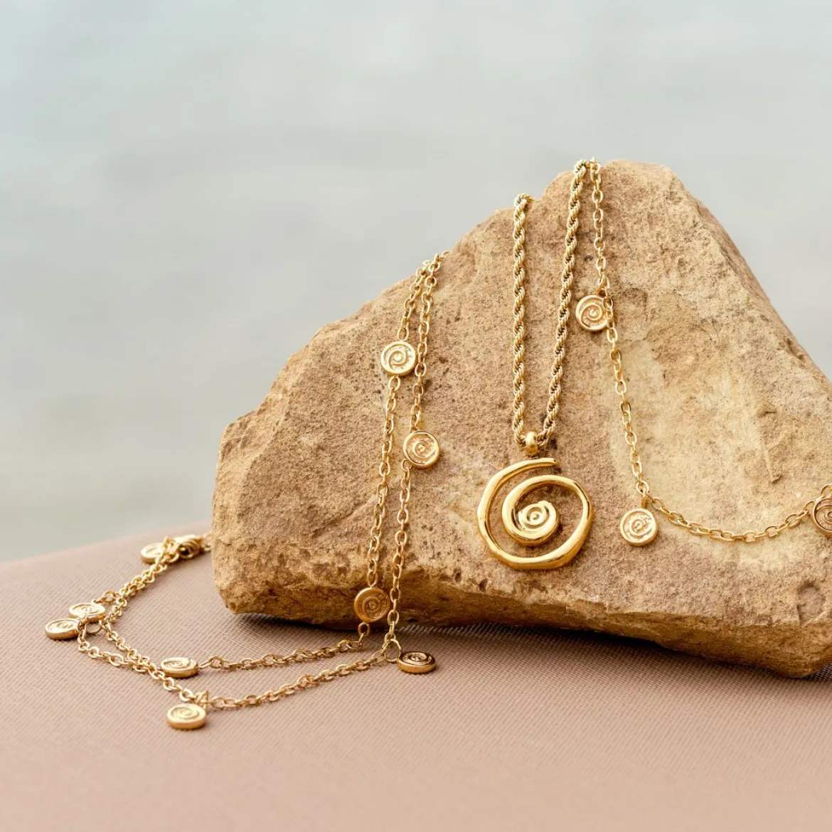 Swirl'n Double Anklet Silber