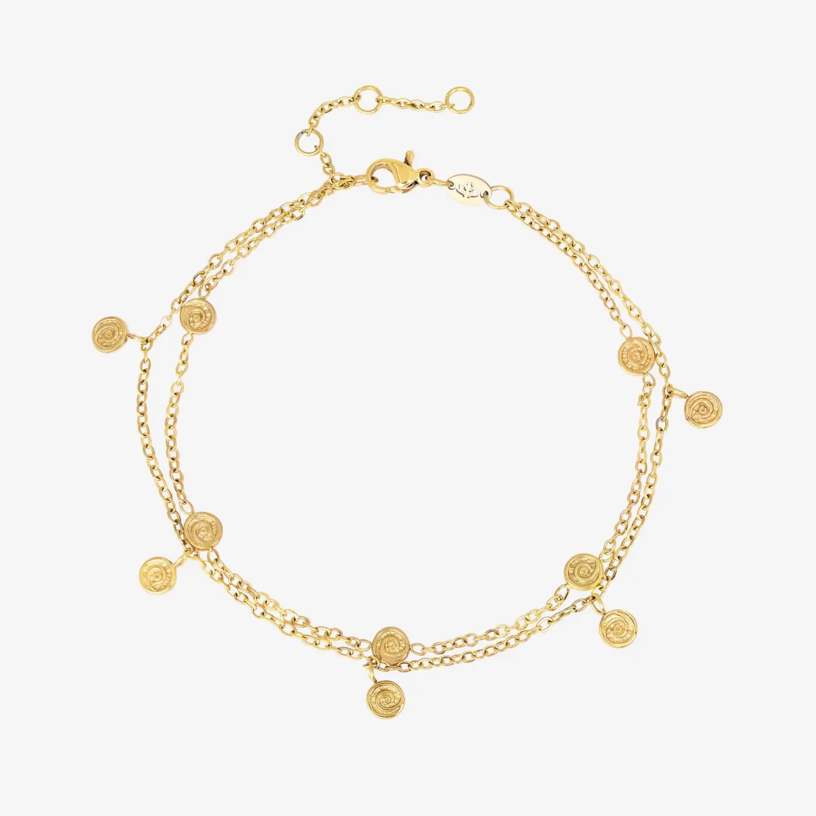 Swirl'n Double Bracelet Gold