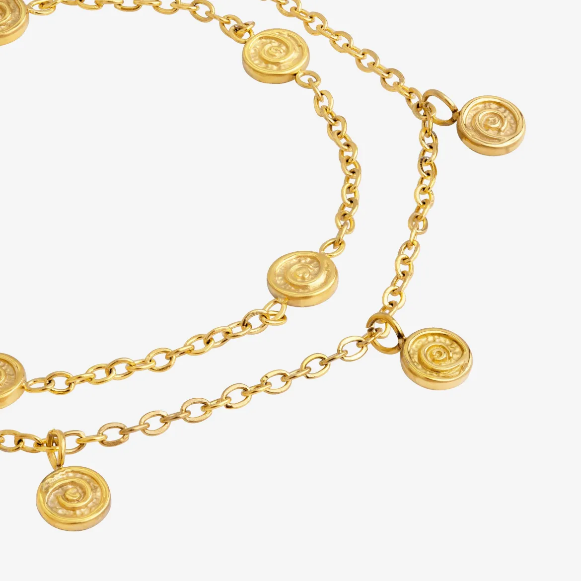 Swirl'n Double Bracelet Gold