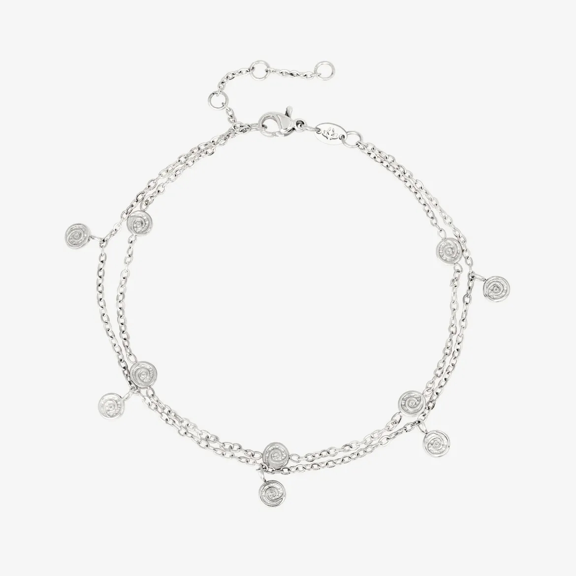 Swirl'n Double Bracelet Silber