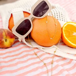 Swirl'n Sunglasses Chain Roségold