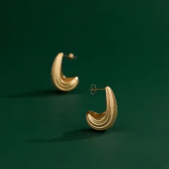Textured Droplet Studs Small Roségold