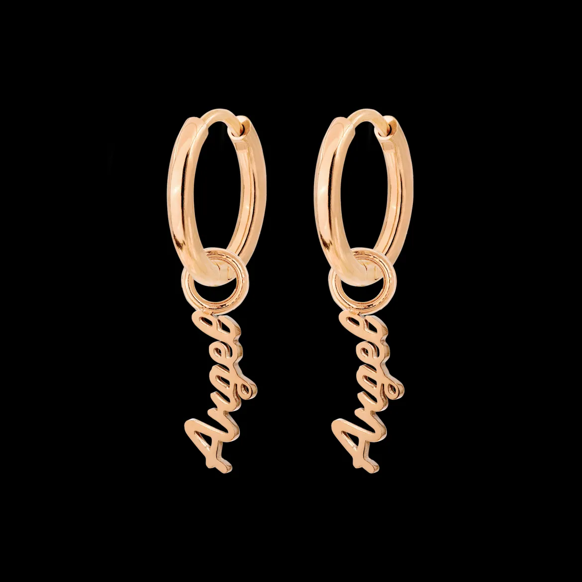 The Angel Hoop Set Small Roségold