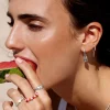 The Spine Hoop Set Baby Silber