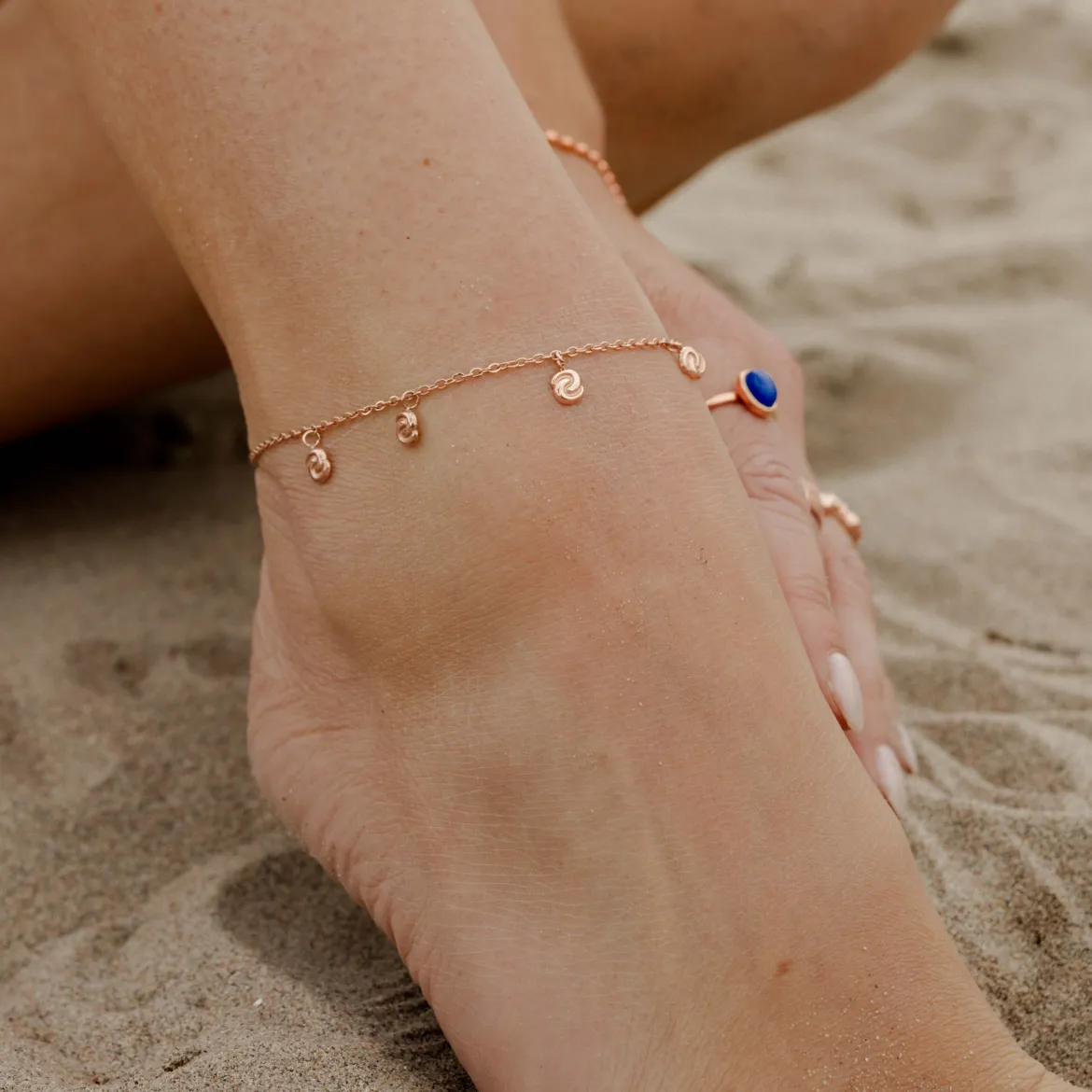 Tides of Time Anklet Roségold