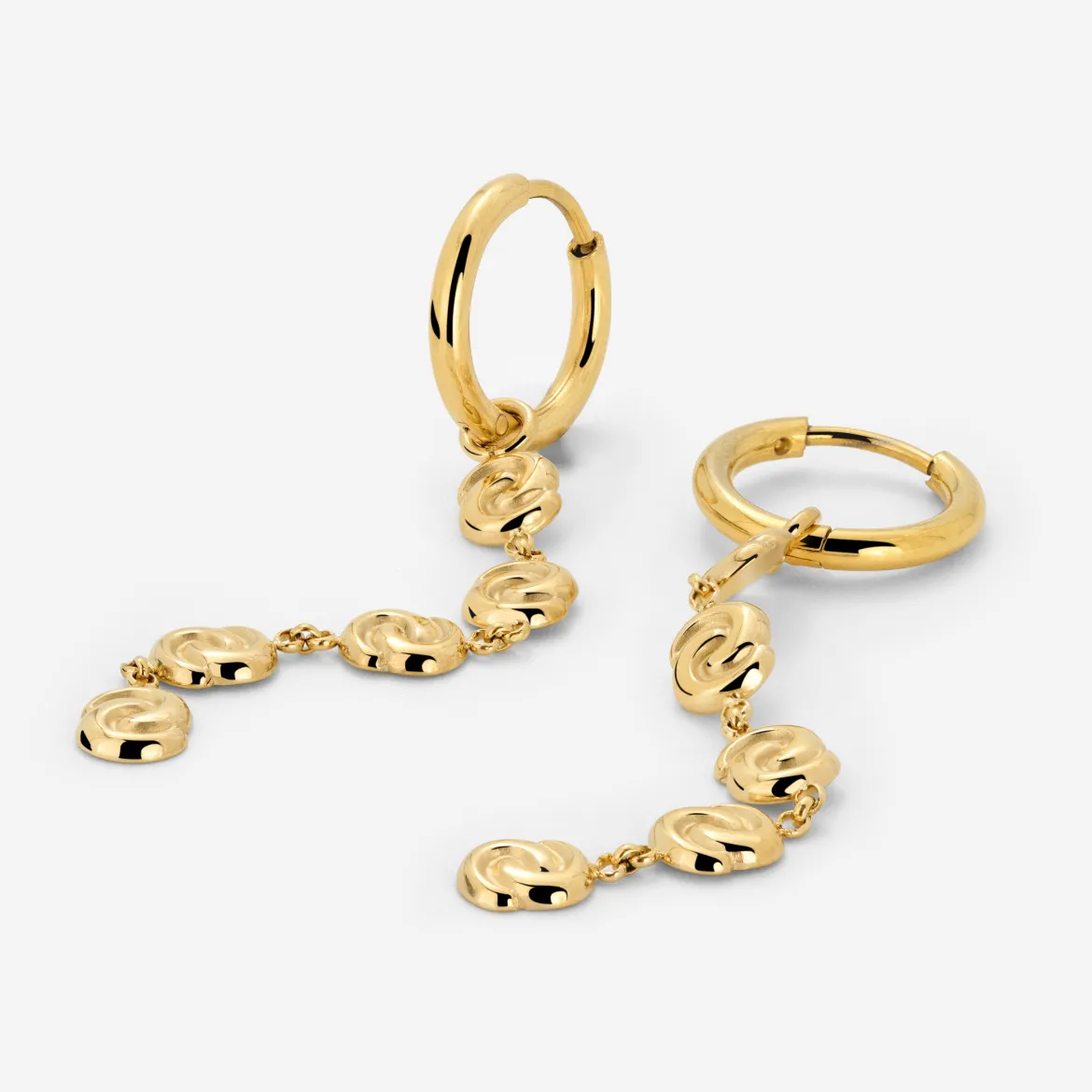 Tides of Time Hoop Set Small Gold