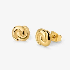 Tides of Time Studs Gold
