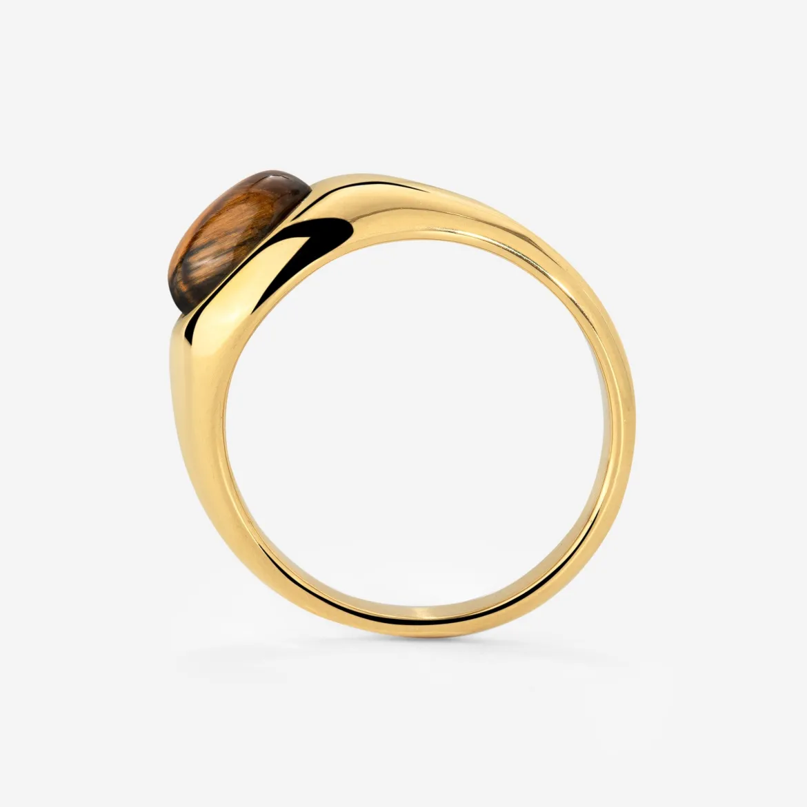 Tiger's Eye Ring Gold