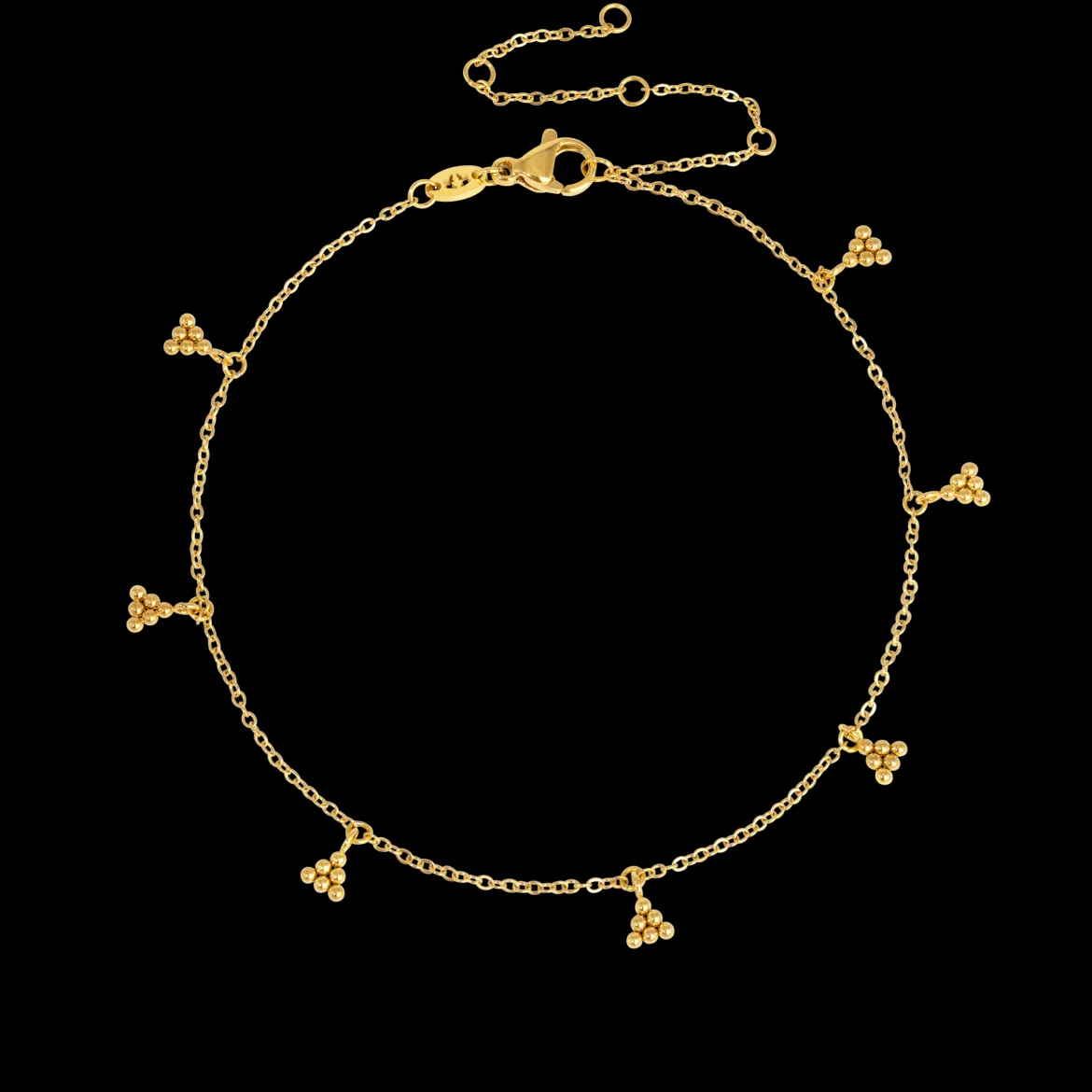 Tiny Beads Anklet Gold