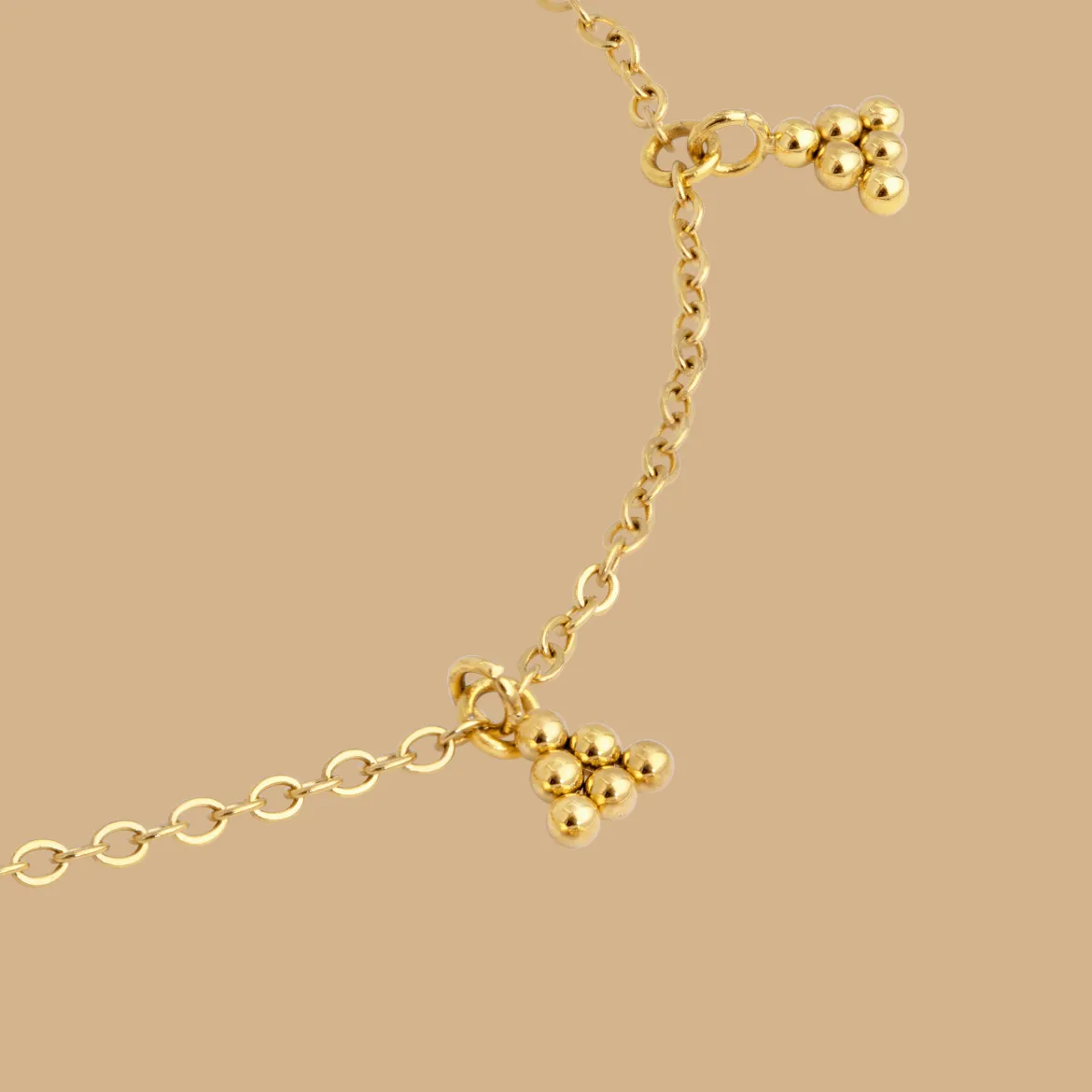 Tiny Beads Anklet Gold