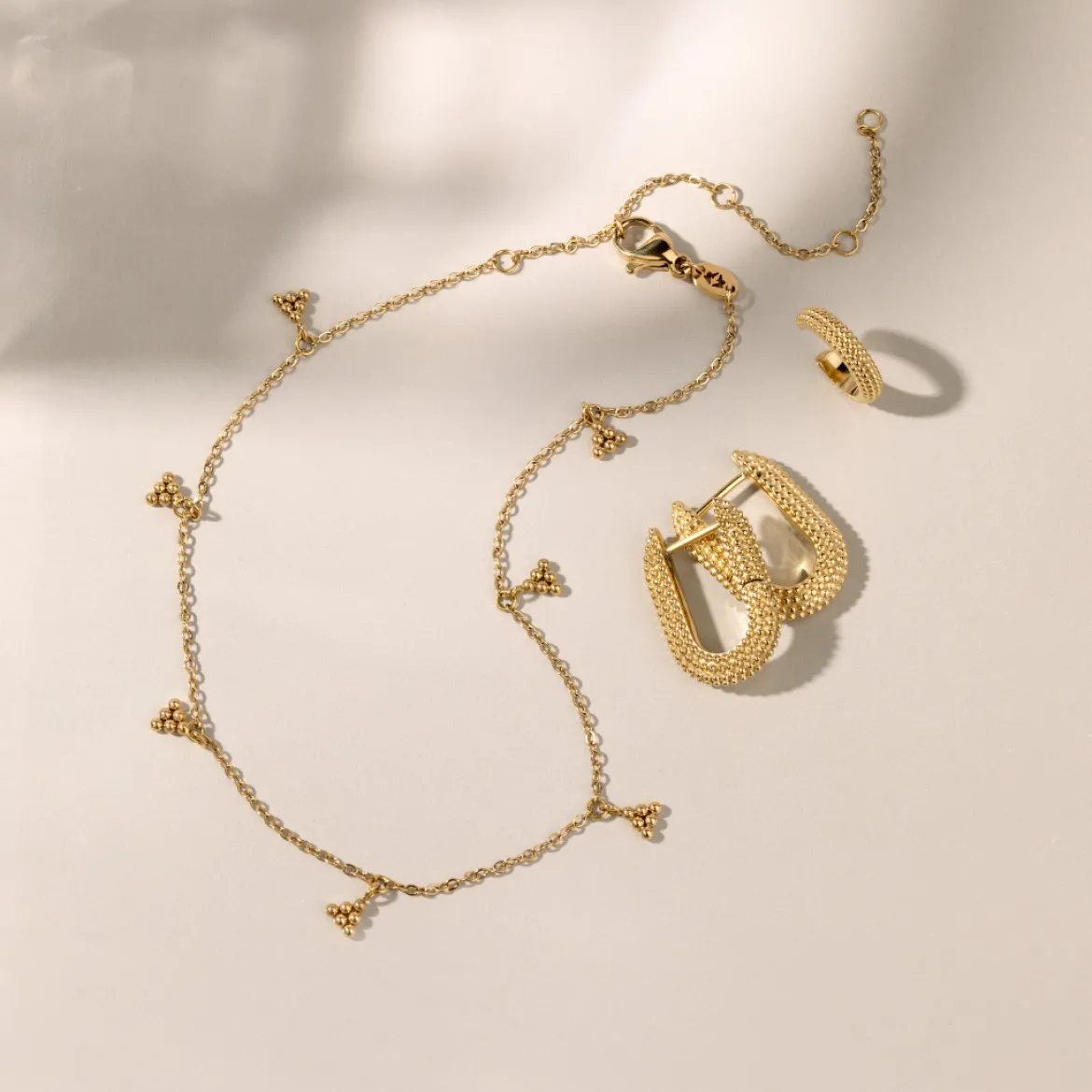 Tiny Beads Anklet Gold