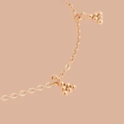 Tiny Beads Anklet Roségold