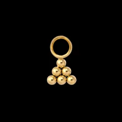 Tiny Beads Twisted Hoop Set Small Gold