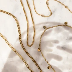 Tiny Coin Anklet Silber