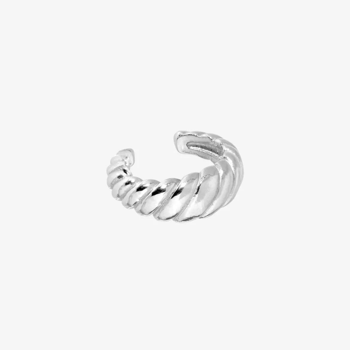 Towel Twist Ear Cuff Silber