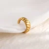 Towel Twist Ear Cuff Silber