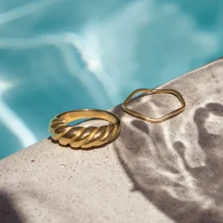 Towel Twist Ring Gold