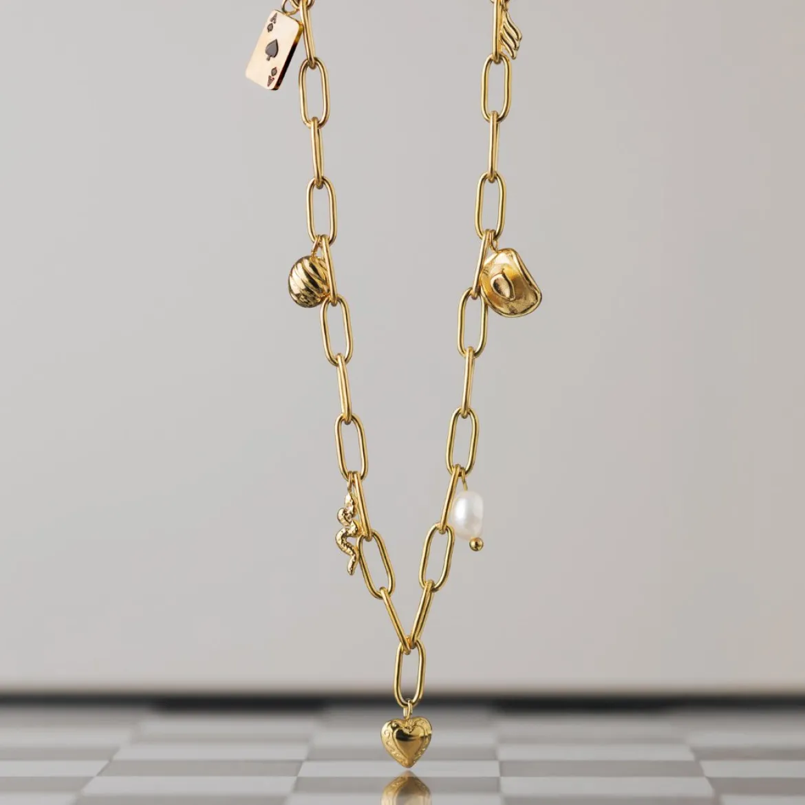 Treasure Box Necklace Gold