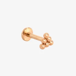 Triangle Beads Piercing Stud Roségold